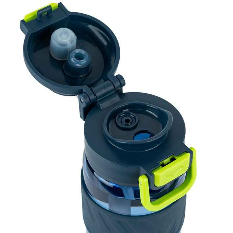 Пляшечка для води з трубочкою Kite K25-1234-2, 800 мл синьо-зелена