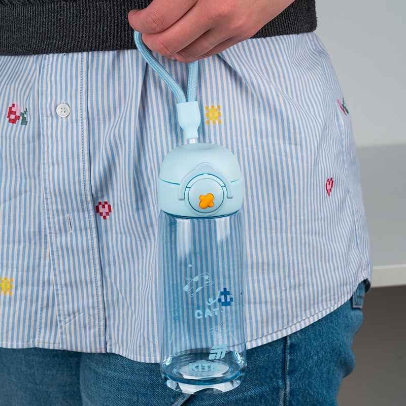 Пляшечка для води Kite K25-1236-2, 480 мл, блакитна