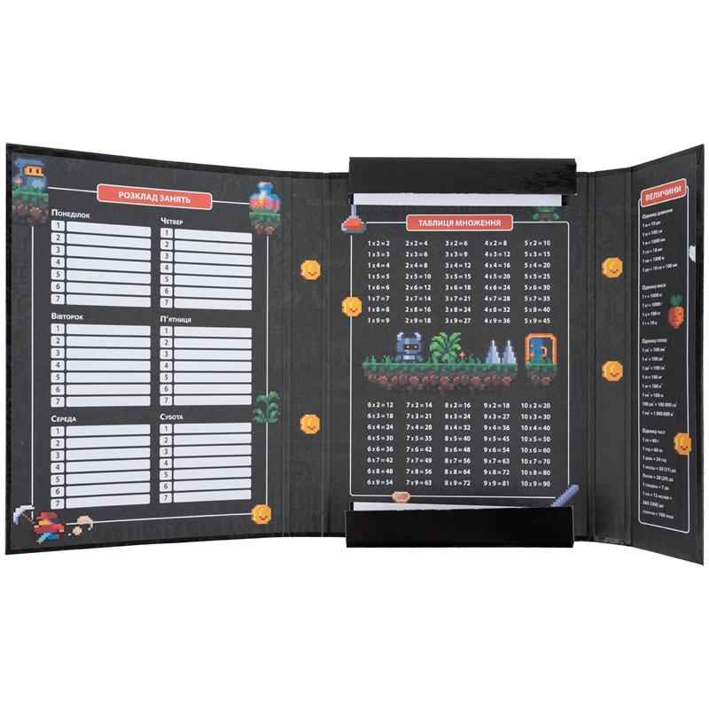 Папка для зошитів на гумці Kite Pixel Game K25-210-2, картон