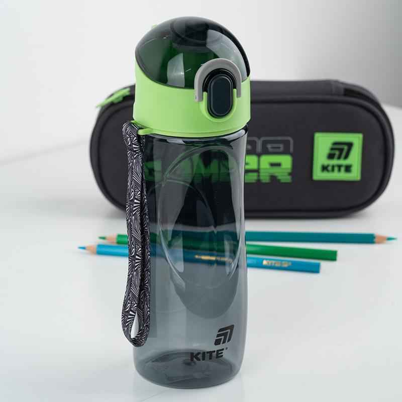 Пляшечка для води Kite K25-400-2, 530 мл, сіра