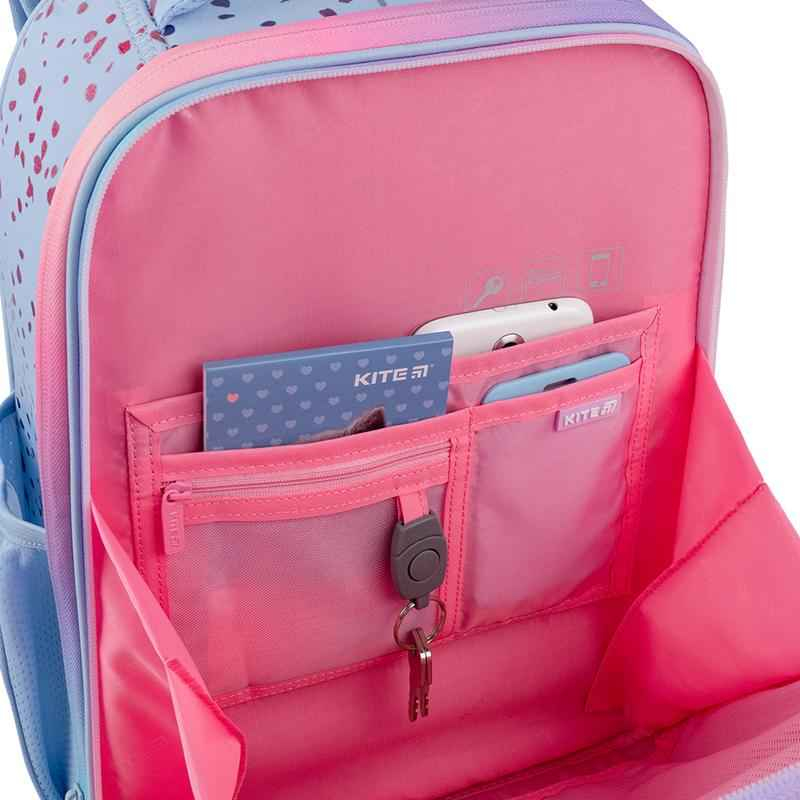 Внутрішні кишені рюкзака K25-531M-1 Kite Education Shiny для корисних дрібниць, практичність і зручність