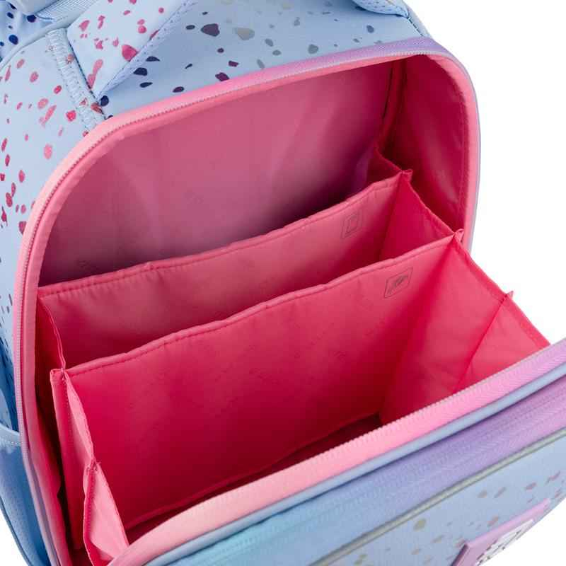 Внутрішнє відділення рюкзака K25-531M-1 Kite Education Shiny, зручні роздільники для книг і зошитів, міцна підкладка