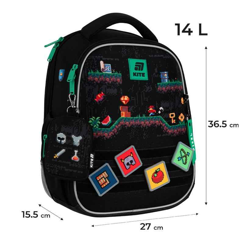 Рюкзак шкільний каркасний Kite Education Pixel Game K25-555S-4