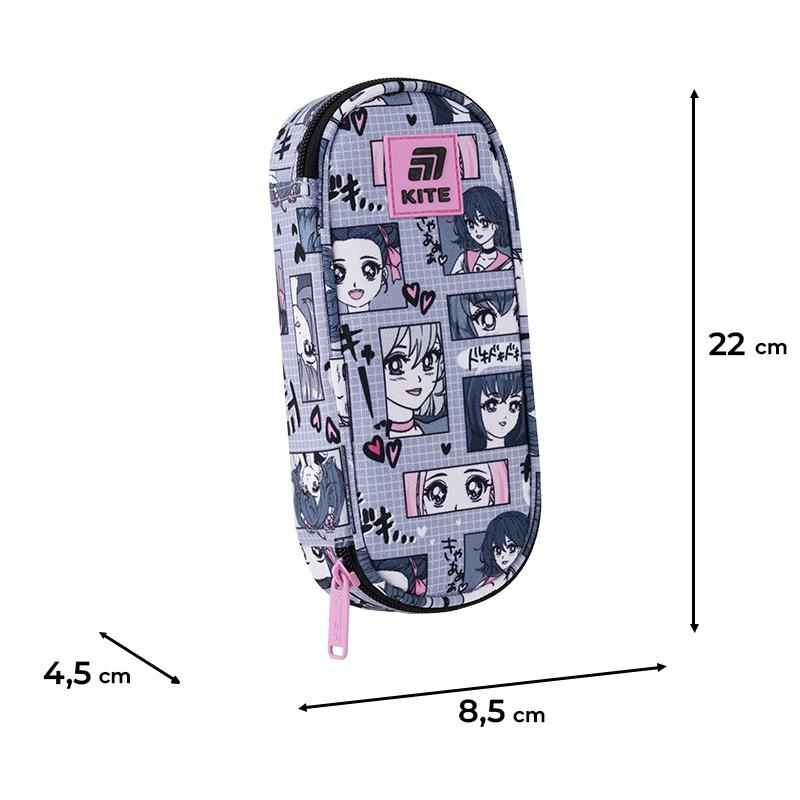 Пенал шкільний Kite Anime Girl K25-599-9