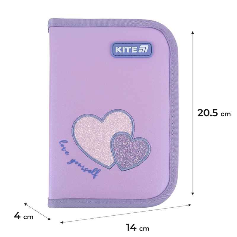Пенал шкільний Kite Sweetheart K25-621-1 без наповнення,1 відділення, 1 відворот