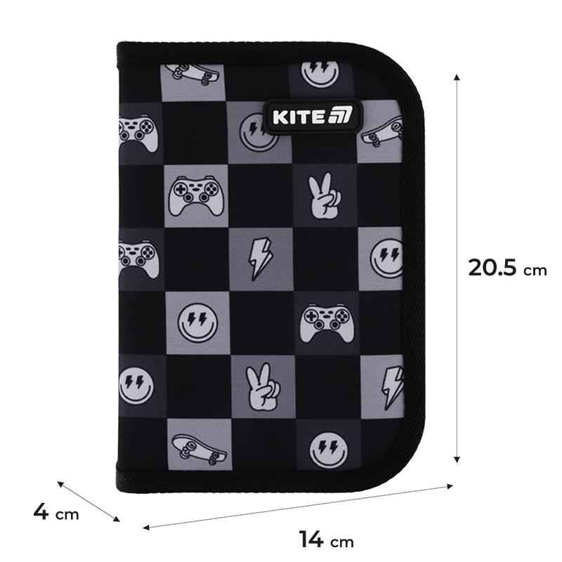 Пенал шкільний Kite Game On K25-621-4 без наповнення,1 відділення, 1 відворот
