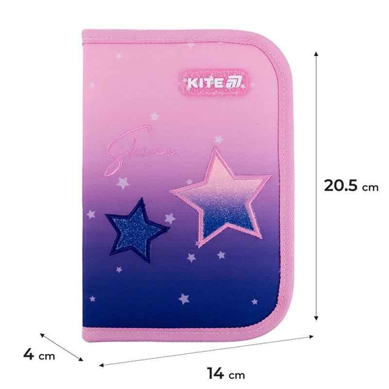 Пенал шкільний Kite Sparkling K25-622-1 без наповнення 1 відділення, 2 відворота