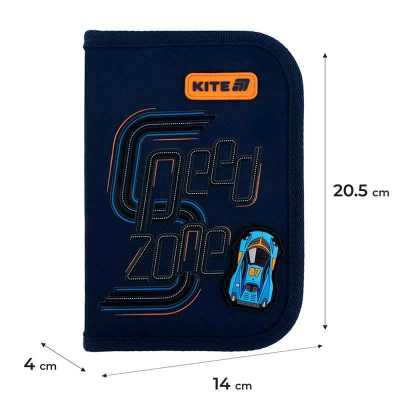 Пенал шкільний Kite Speed Zone K25-622-4 без наповнення,1 відділення, 2 відворота