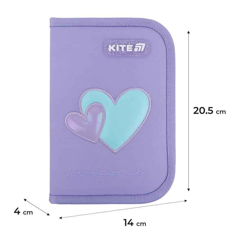 Пенал шкільний Kite Awesome K25-622-5 без наповнення,1 відділення, 2 відворота
