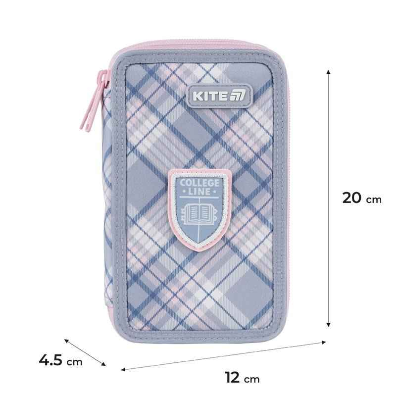 Пенал без наповнення Kite College Line Girl K25-623-1, 2 відділення