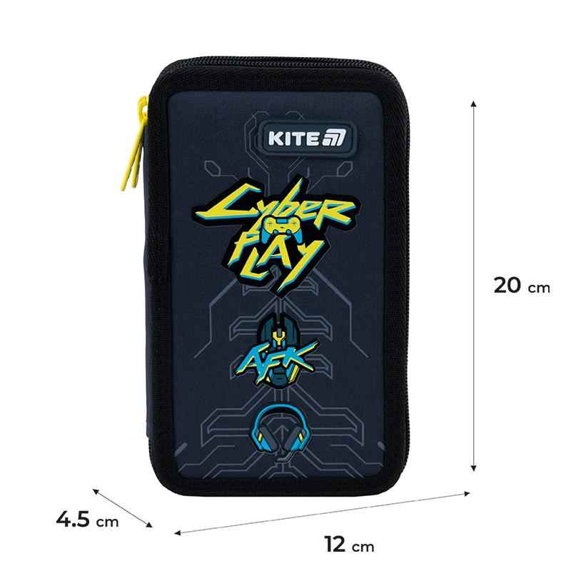 Пенал без наповнення Kite Cyber K25-623-4, 2 відділення