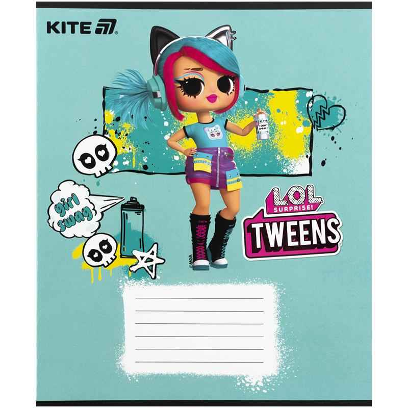 Тетрадь школьная Kite LOL LO25-235, 12 листов, коса линия