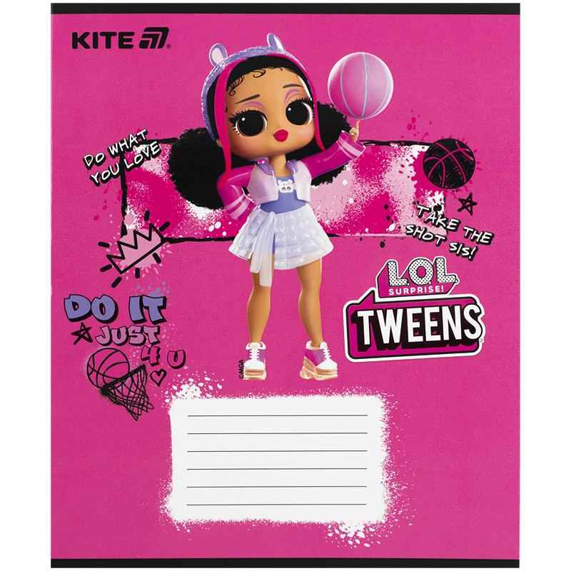 Тетрадь школьная Kite LOL LO25-235, 12 листов, коса линия