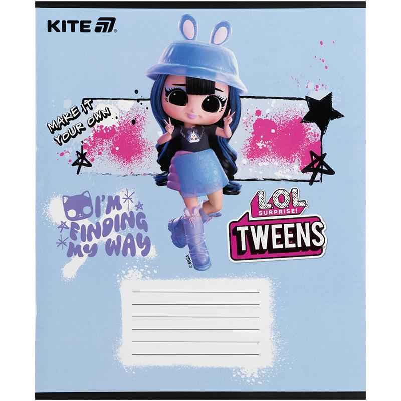 Тетрадь школьная Kite LOL LO25-235, 12 листов, коса линия
