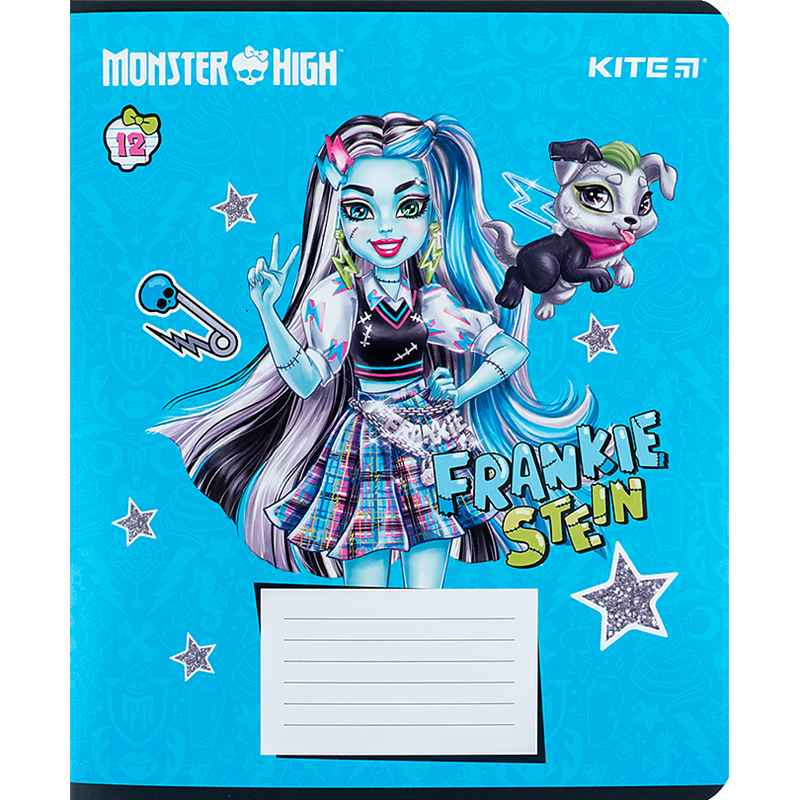 Зошит шкільний Kite Monster High MH24-234, 12 аркушів, лінія