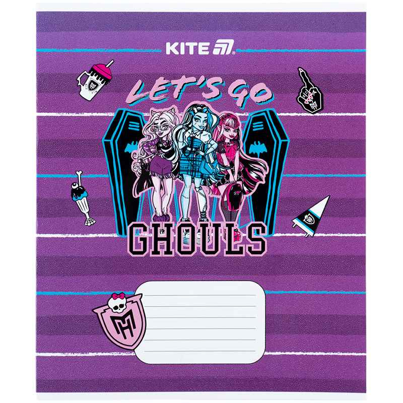 Зошит шкільний Kite Monster High MH25-235, 12 аркушів, коса лінія
