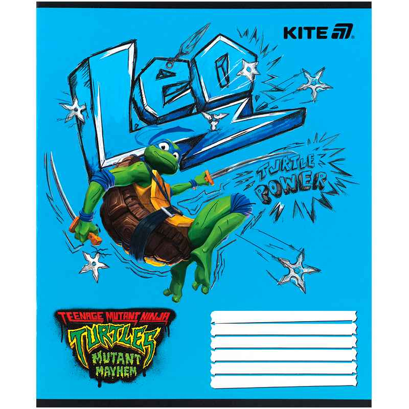 Зошит шкільний Kite Ninja Turtles NT25-235, 12 аркушів, коса лінія