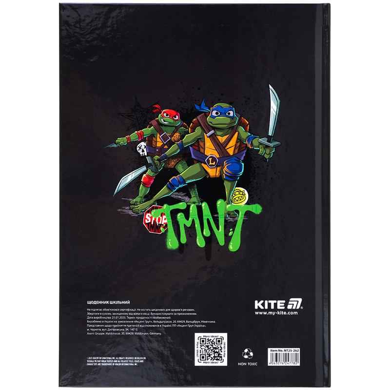Дневник школьный Kite Ninja Turtles NT25-262, твёрдая обложка