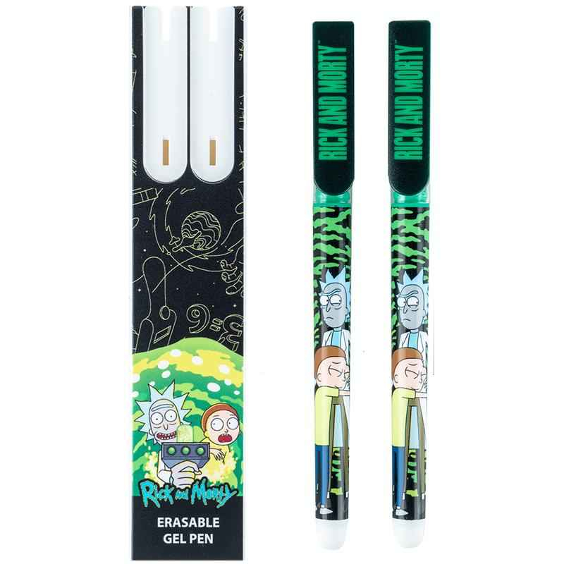Ручка гелева "пиши-стирай" Kite Rick and Morty RM24-069, синя, 2 шт. у пеналі