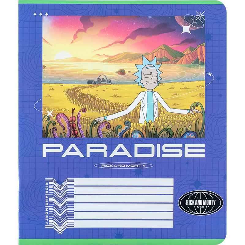 Зошит шкільний Kite Rick and Morty RM24-236, 18 аркушів, клітинка