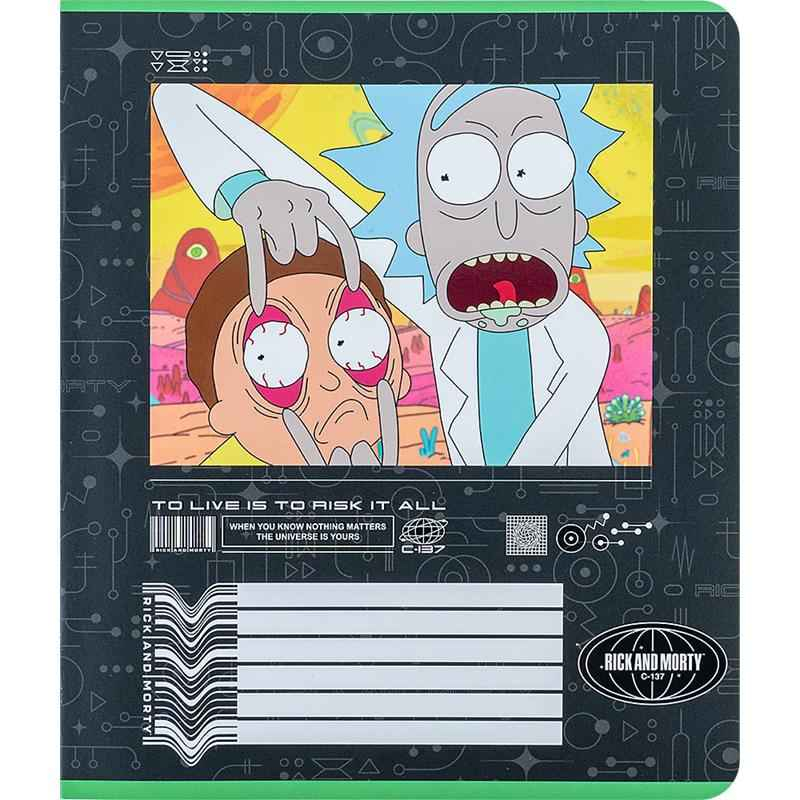 Зошит шкільний Kite Rick and Morty RM24-236, 18 аркушів, клітинка