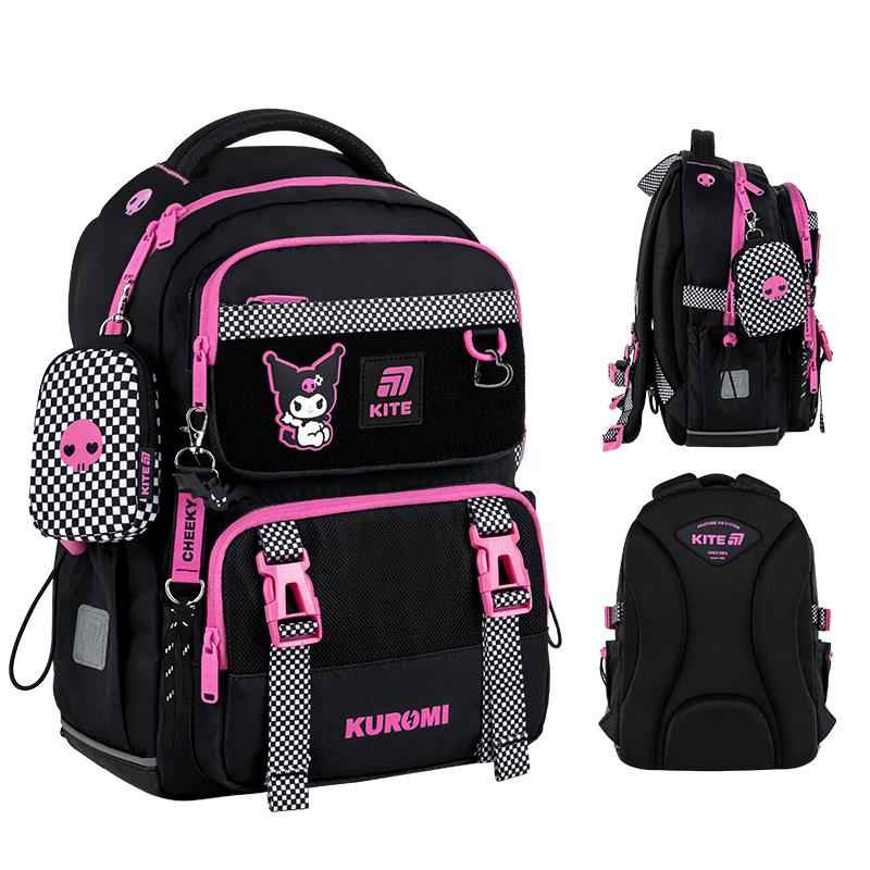 Шкільний набір Kite Kuromi SET_HK25-1022M (рюкзак, пенал, сумка)