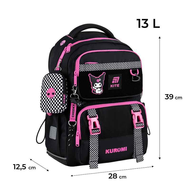 Шкільний набір Kite Kuromi SET_HK25-1022M (рюкзак, пенал, сумка)