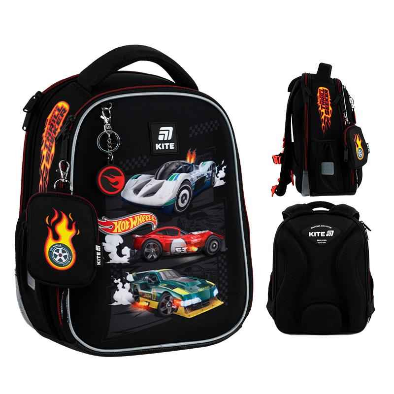 Шкільний набір Kite Hot Wheels SET_HW25-555S (рюкзак, пенал, сумка)