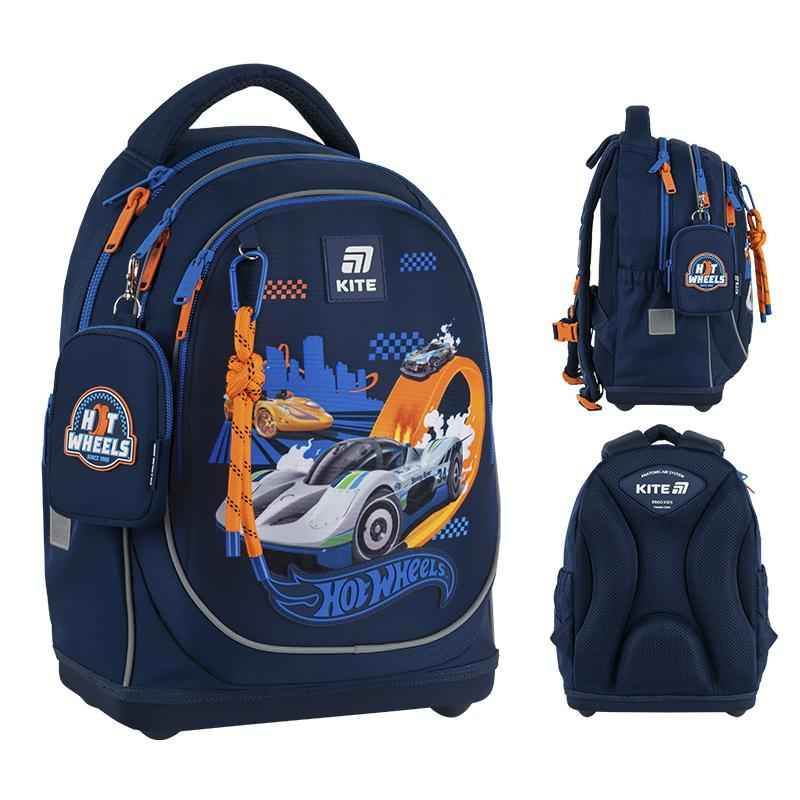 Школьный набор Kite Hot Wheels SET_HW25-724S (рюкзак, пенал, сумка)