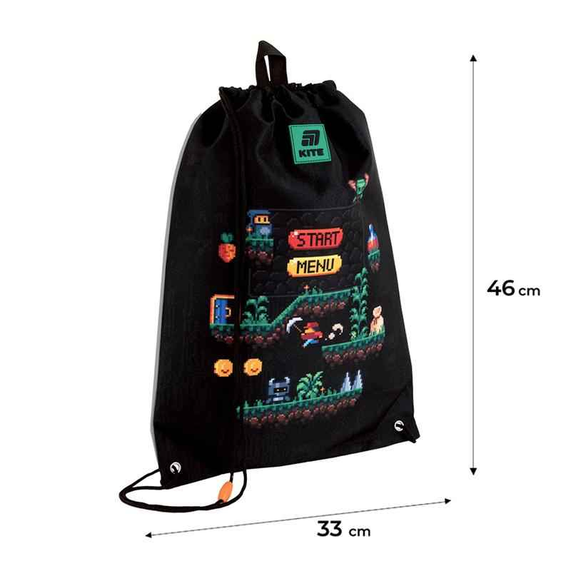Шкільний набір Kite Pixel Game SET_K25-555S-4 (рюкзак, пенал, сумка)