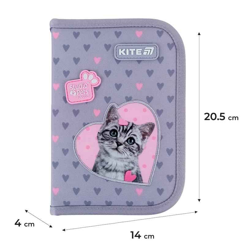 Пенал школьный Kite Studio Pets SP25-621 без наполнения,1 отделение, 1 отворот