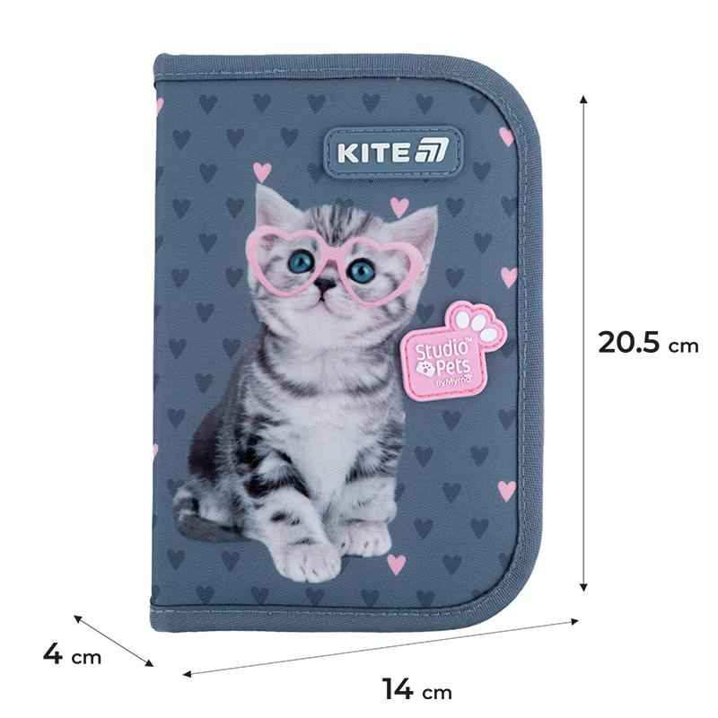 Пенал школьный Kite Studio Pets SP25-622-1 без наполнения 1 отделение, 2 отворота