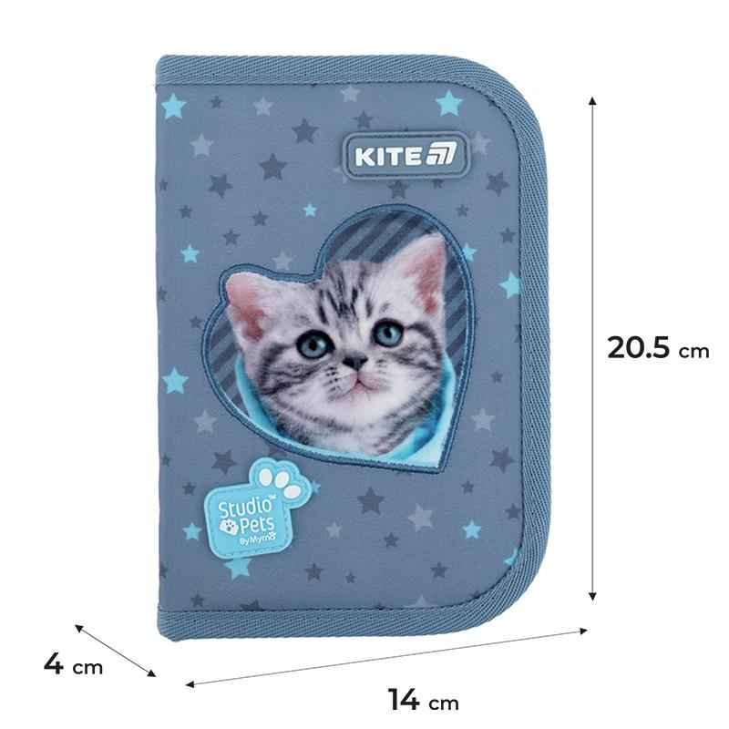 Пенал школьный Kite Studio Pets SP25-622-3 без наполнения 1 отделение, 2 отворота