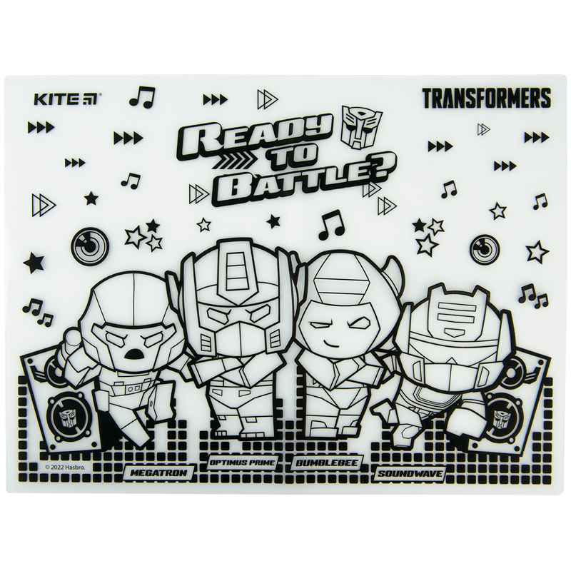 Подложка раскраска Kite Transformers TF22-424