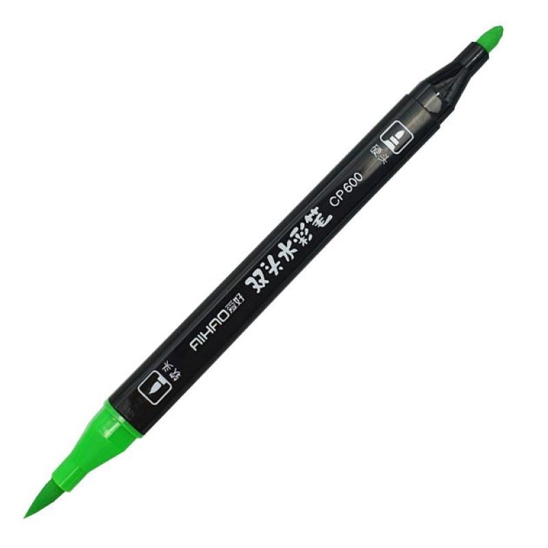 Фломастери AIHAO двосторонні AH-CP-600-36, пензлик м'який/жорсткий, 36 кол
