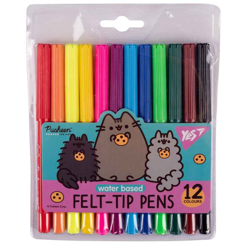 Фломастери Yes Pusheen friends 650545, 12 кольорів