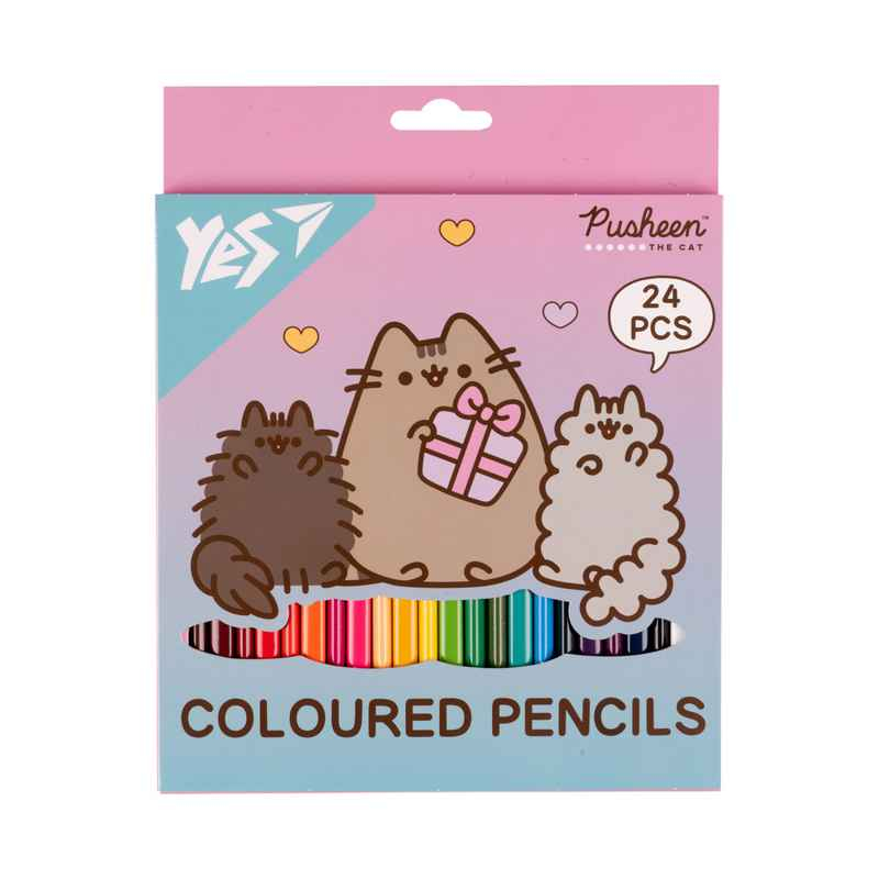 Карандаши цветные Yes Pusheen Stormy and Pip 290741, 24 цветов