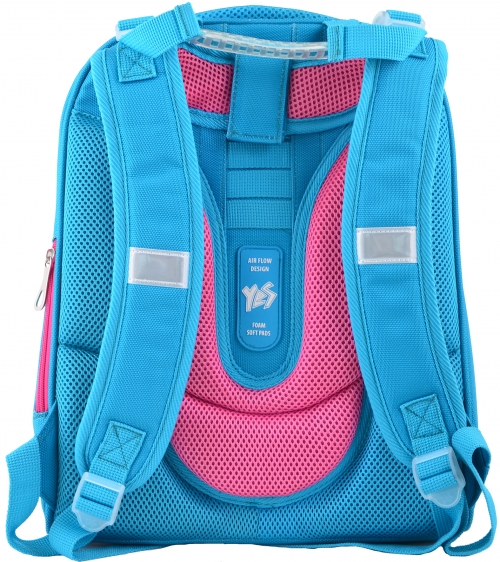 Рюкзак шкільний каркасний YES H-12-1 Hearts turquoise
