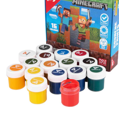 Фарби гуашеві Yes Minecraft 230408, 16 кольорів