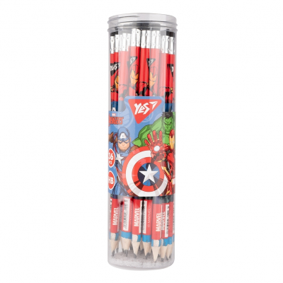 Олівець чорнографітний YES Marvel Avengers 280611 круглий з гумкою