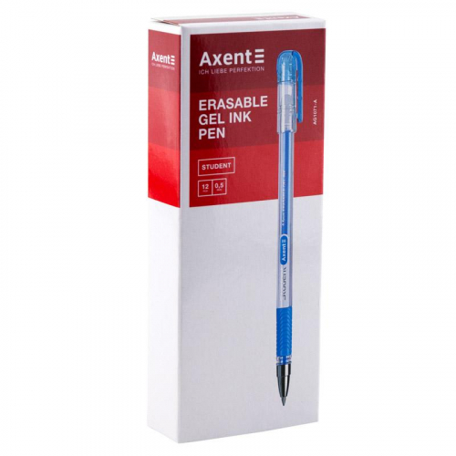 Ручка гелева "пиши-стирай" Axent Student AG1071-02-A, синя
