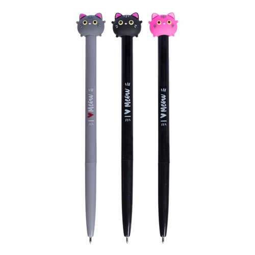 Ручка YES шарико-масляна “Sweety Kitty”, 0,7 мм, синя 411908