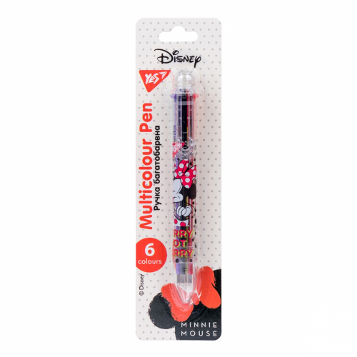 Ручка шариковая YES Minnie Mouse, 1,0 мм, 6 цветов 412041