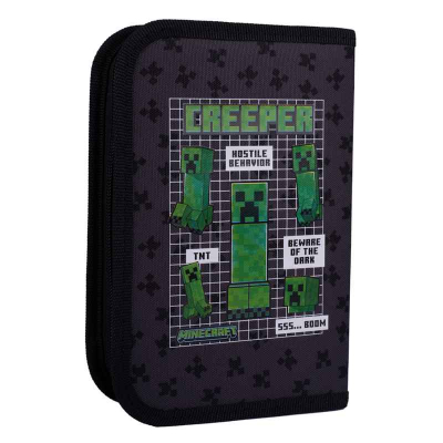 Пенал школьный Yes Minecraft Team HP-03, 533622 одинарный з клапаном