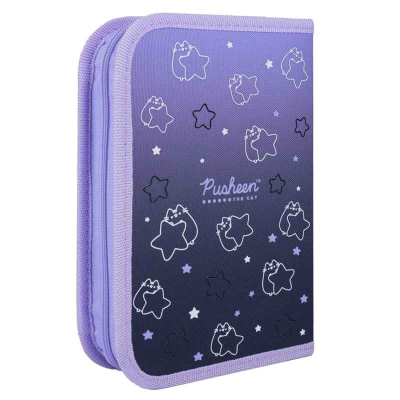 Пенал шкільний Yes Pusheen Stellar HP-04, 533626 одинарный с двумя клапанами