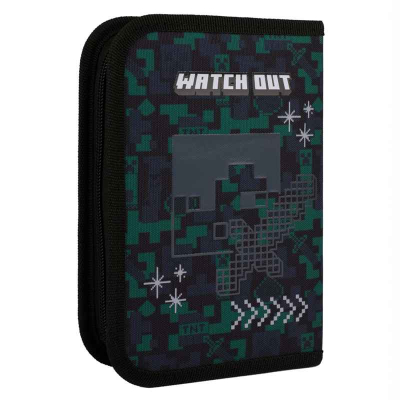 Пенал шкільний Yes Minecraft Watch Out HP-03, 533664 одинарний з клапаном