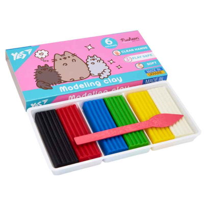 Пластилін Yes Pusheen 540651, 6 кольорів 120 г