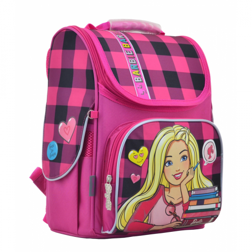 Рюкзак шкільний каркасний 1 Вересня H-11 Barbie red