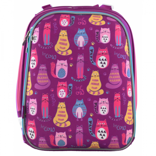 Рюкзак шкільний каркасний 1 Вересня H-12 Cute cats 556024