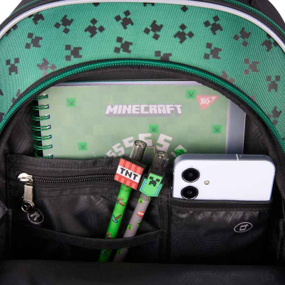 Рюкзак школьный полукаркасный YES Minecraft Team S-109, 559883
